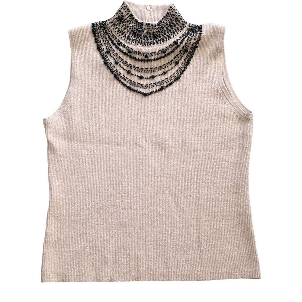Grace Elements Shell Decorative Beaded Neckline - Picture 3 of 9